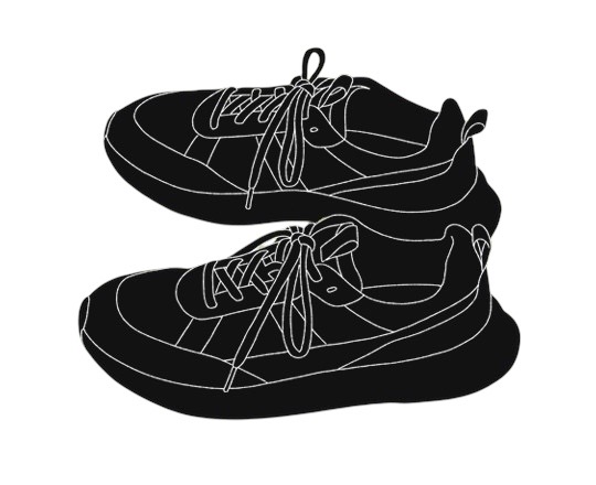 実用的だけどお洒落でない靴のイメージ